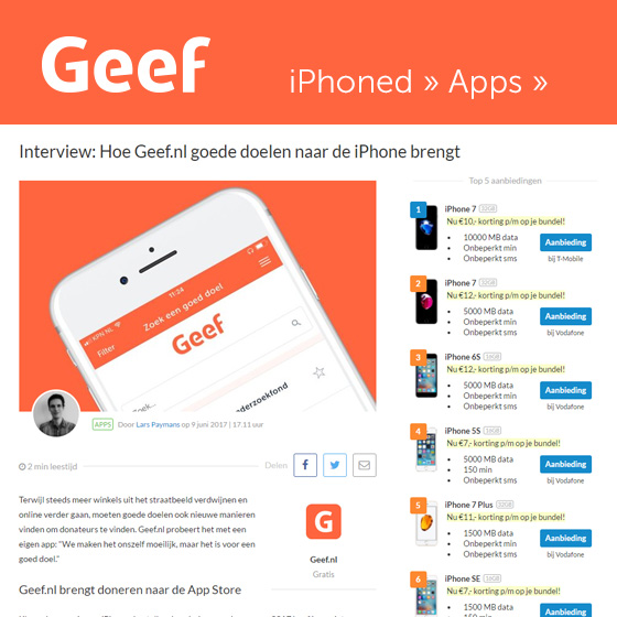 iPhoned.nl interview #Geef #App